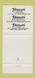 Matchbook Cover - Sushi Restaurant Takesushi Toronto ON 30 Strike
