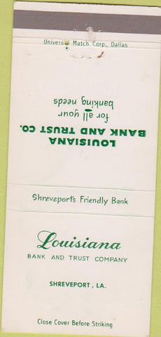 Matchbook Cover - Louisiana Bank Trust Shreveport LA 30 Strike