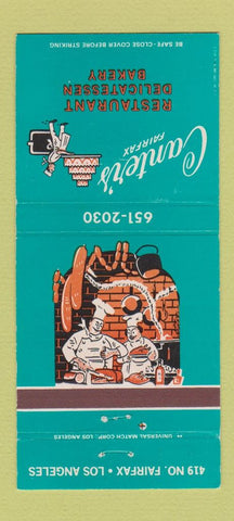 Matchbook Cover - Canter's Fairfax Restaurnt Los Angeles CA 30 Strike