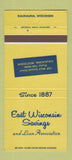 Matchbook Cover - East Wisconsin Savings and Loan Kaukauna WI 30 Strike
