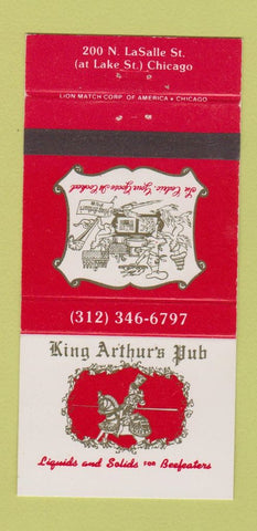 Matchbook Cover - King Arthur's Pub Chicago IL 30 Strike
