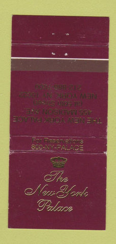 Matchbook Cover - The New York Palace New York City WEAR 30 Strike