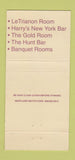 Matchbook Cover - The New York Palace New York City WEAR 30 Strike