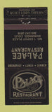 Matchbook Cover - Palace Restaurant Durango Colorado 30 Strike
