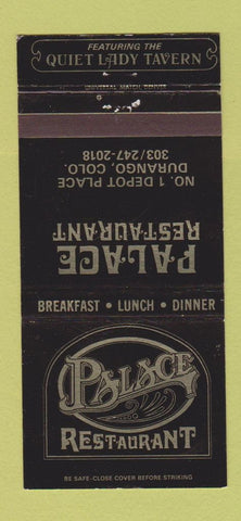 Matchbook Cover - Palace Restaurant Durango Colorado 30 Strike