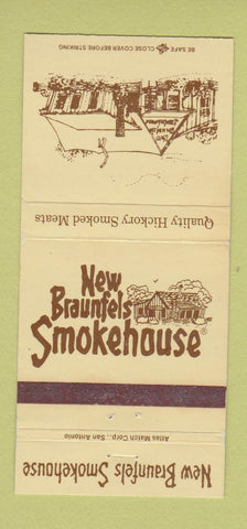 Matchbook Cover - New Braunfels Smokehouse BBQ TX San Antonio 30 Strike