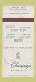 Matchbook Cover - Champaign National Bank Urbana OH 30 Strike