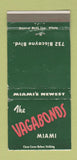 Matchbook Cover - Vagabonds Miami FL WEAR 30 Strike