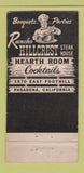 Matchbook Cover - Rancho Hillcrest Steak Pasadena CA WEAR 30 Strike