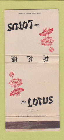 Matchbook Cover - The Lotus Chinese Restaurant New York City WEAR 30 Strike