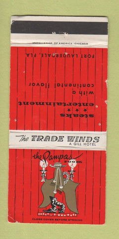 Matchbook Cover Pampas Room Trade Winds Hotel Fort Lauderdale FL WEAR 30 Strike