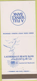 Matchbook Cover - Lauderdale Beach Bank Fort Lauderdale FL 30 Strike