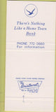 Matchbook Cover - Lauderdale Beach Bank Fort Lauderdale FL 30 Strike