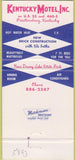 Matchbook Cover - Kentucky Motel Prestonburg KY 30 Strike