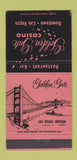 Matchbook Cover - Golden Gate Casino Las Vegas NV 30 Strike