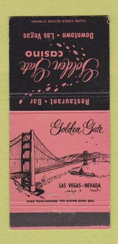 Matchbook Cover - Golden Gate Casino Las Vegas NV 30 Strike