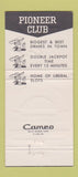 Matchbook Cover - Pioneer Club Casino Las Vegas NV 30 Strike