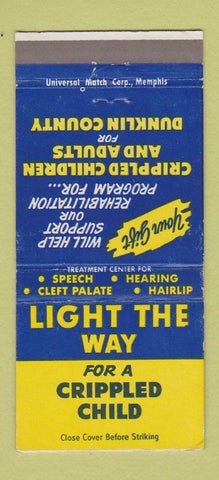 Matchbook Cover - Crippled Children Center Dunklin County Kennett MO 30 Strike