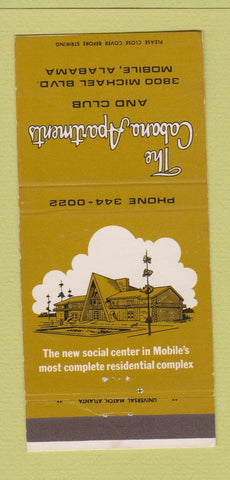 Matchbook Cover - Cabana Apartments Mobile AL 30 Strike