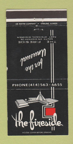 Matchbook Cover - The Fireside Restaurant Fort Atkinson WI 30 Strike