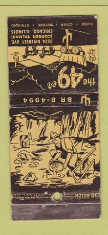 Matchbook Cover - The 49er Chicago IL WORN 30 Stick