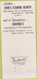 Matchbook Cover - John's Flaming Heart Niagara Falls NY 30 Strike