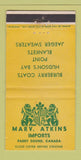 Matchbook Cover - Marv Atkins Imports Parry Sonds ON Burberry Coats 30 Strike