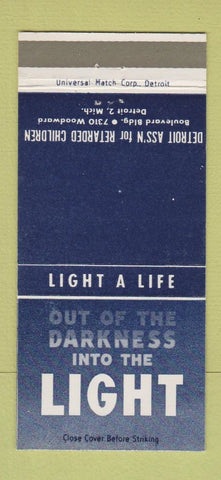 Matchbook Cover - Detroit Association of Retarded Children Detroit MI 30 Strike