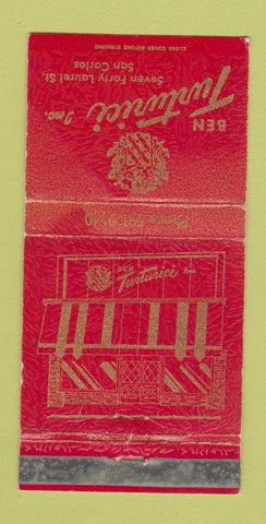 Matchbook Cover - Ben Turturici San Carlos CA WORN 30 Strike