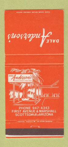 Matchbook Cover - Dale Anderson's Scottsdale AZ 30 Strike