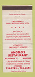 Matchbook Cover - Angelo's Restaurant Brantford ON 30 Strike