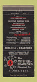 Matchbook Cover - Mitchell Bradford Chemical Milford CT 30 Strike