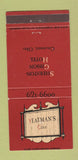 Matchbook Cover - Yeatman's Cove Cincinnati OH Sheraton Gibson Hotel 30 Strike