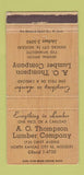 Matchbook Cover - AO Thompson Lumber Kansas City MO WEAR 30 Strike