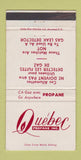 Matchbook Cover - Quebec Propane QC 30 Strike