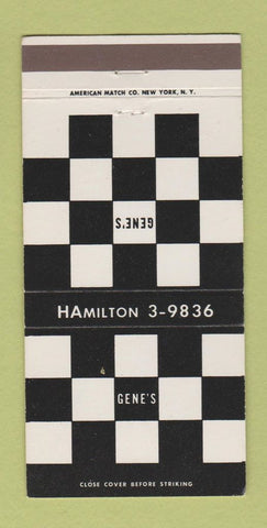 Matchbook Cover - Gene's Huntington LI NY 30 Strike