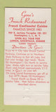 Matchbook Cover - Gene's Huntington LI NY 30 Strike