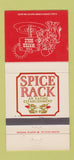 Matchbook Cover - Spice Rack Water Hole Holiday Inn Milwaukee WI 30 Strike