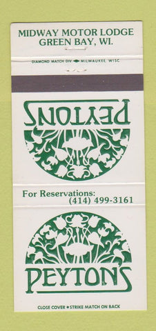 Matchbook Cover - Peytons Green Bay WI restaurant 30 Strike