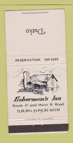 Matchbook Cover - Fishermen's Inn Elburn IL imprint 30 Strike