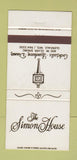 Matchbook Cover - Simon House Glendale WI 30 Strike