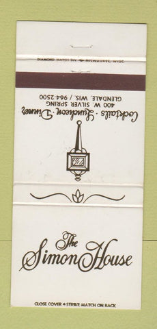 Matchbook Cover - Simon House Glendale WI 30 Strike
