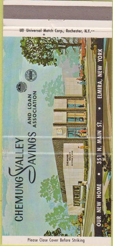Matchbook Cover - Chemung Valley Savings Elmira NY 30 Strike