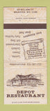 Matchbook Cover - Depot Restaurant Waukesha WI 30 Strike