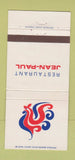 Matchbook Cover - Restaurant Jean Paul Milwaukee WI 30 Strike