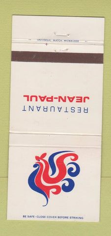 Matchbook Cover - Restaurant Jean Paul Milwaukee WI 30 Strike