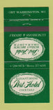 Matchbook Cover - Port Hotel Port Washington WI 30 Strike