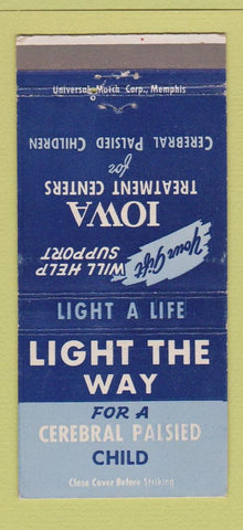Matchbook Cover - Iowa Treatment Centers Cerebral Palsy IA 30 Strike