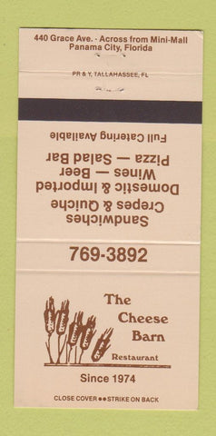 Matchbook Cover - The Cheese Barn Restaurant Panama City FL 30 Strike