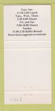 Matchbook Cover - Spread Eagle Tavern Hanoverton OH 30 Strike